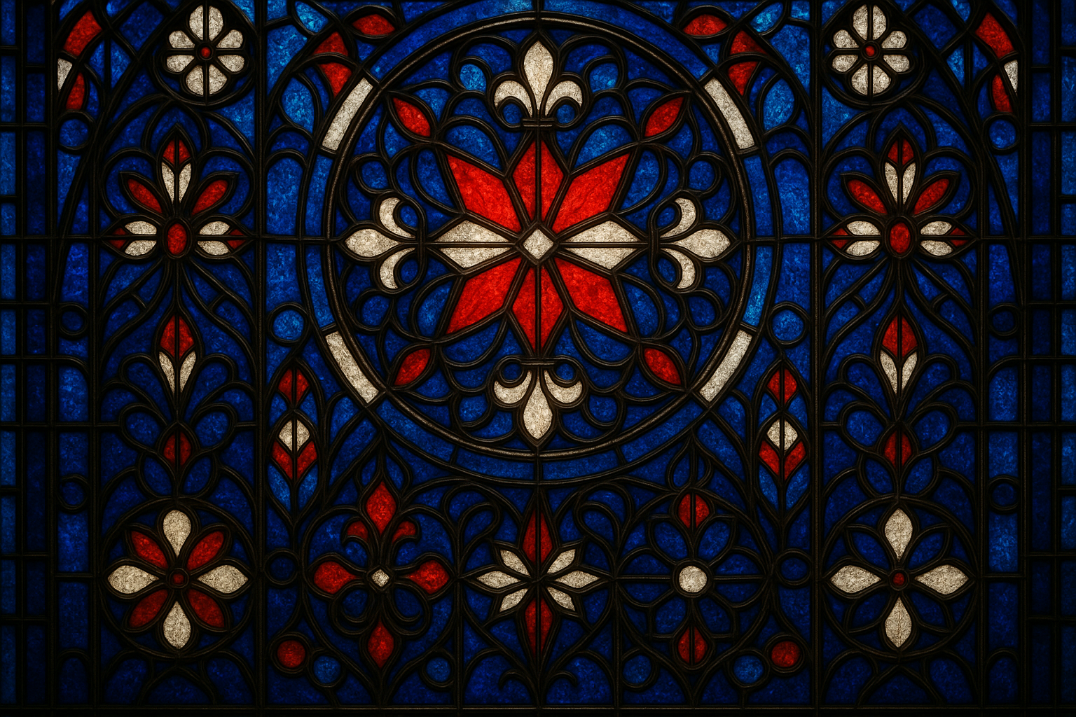 red white blue stained glass
